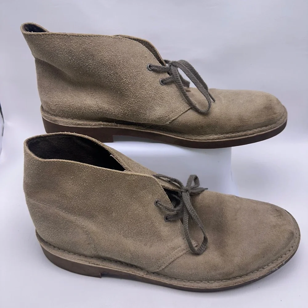 Clarks Bushacre 2 Mens Olive Suede Chukka Desert Boots Size 11 M 261411547100
